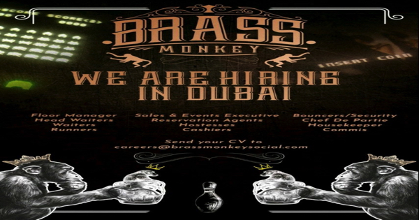 Brass Monkey Dubai Jobs | Brass Monkey Dubai Vacancies | Job Openings at Brass Monkey Dubai | Maldives Vacancies