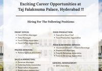 Taj Falaknuma Palace Hyderabad Jobs | Taj Falaknuma Palace Hyderabad Vacancies | Job Openings at Taj Falaknuma Palace Hyderabad | Maldives Vacancies