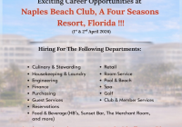 Naples Beach Club A Four Seasons Resort Jobs | Naples Beach Club A Four Seasons Resort Vacancies | Job Openings at Naples Beach Club A Four Seasons Resort | Maldives Vacancies