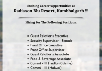 Radisson Blu Resort Kumbhalgarh Jobs | Radisson Blu Resort Kumbhalgarh Vacancies | Job Openings at Radisson Blu Resort Kumbhalgarh | Maldives Vacancies