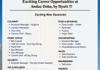 Andaz Doha Jobs | Andaz Doha Vacancies | Job Openings at Andaz Doha | Maldives Vacancies